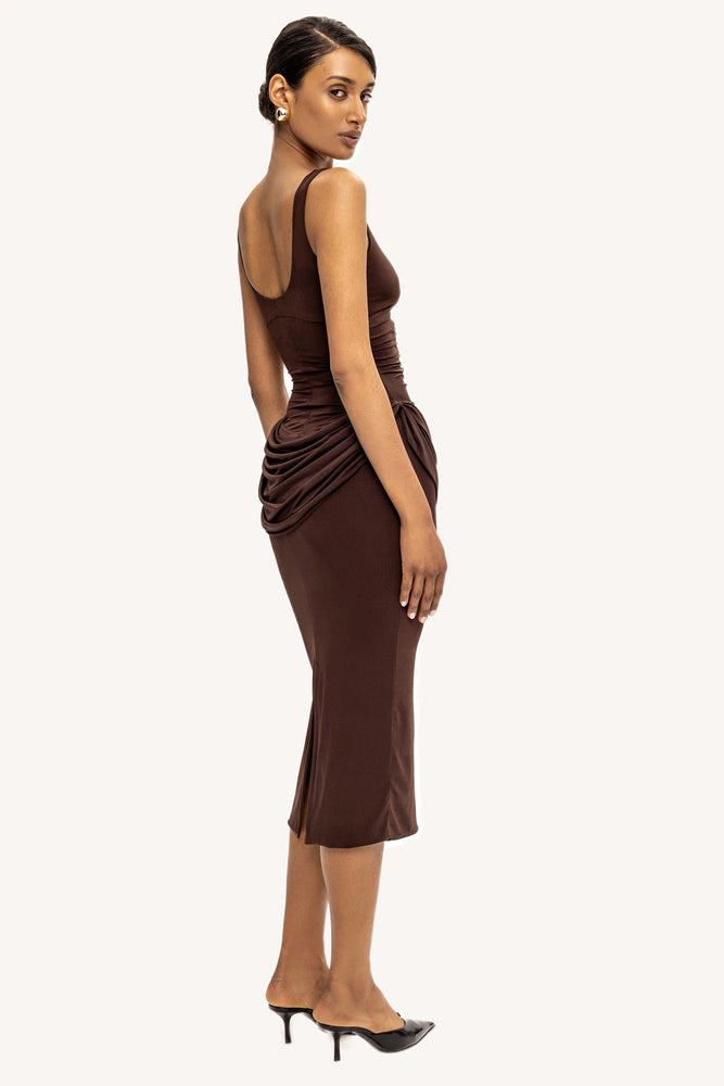 Reina Dress Marrone Kaya Kollective Reina Dress Marrone Kaya Kollective